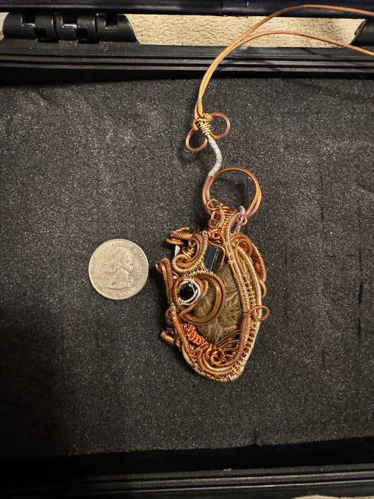 Wire Wrapped Heart Locket